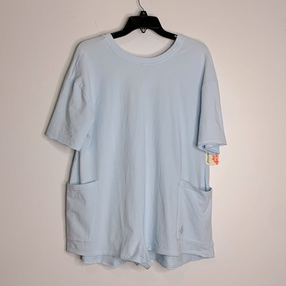 FP MOVEMENT Hot Shot Tee Romper Boardwalk Blue NWT - Picture 6 of 10